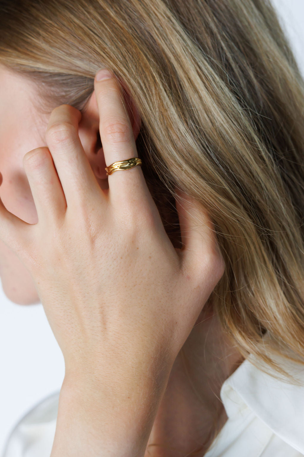womens gold jewellery ring waterproof affordable adjustable 18k