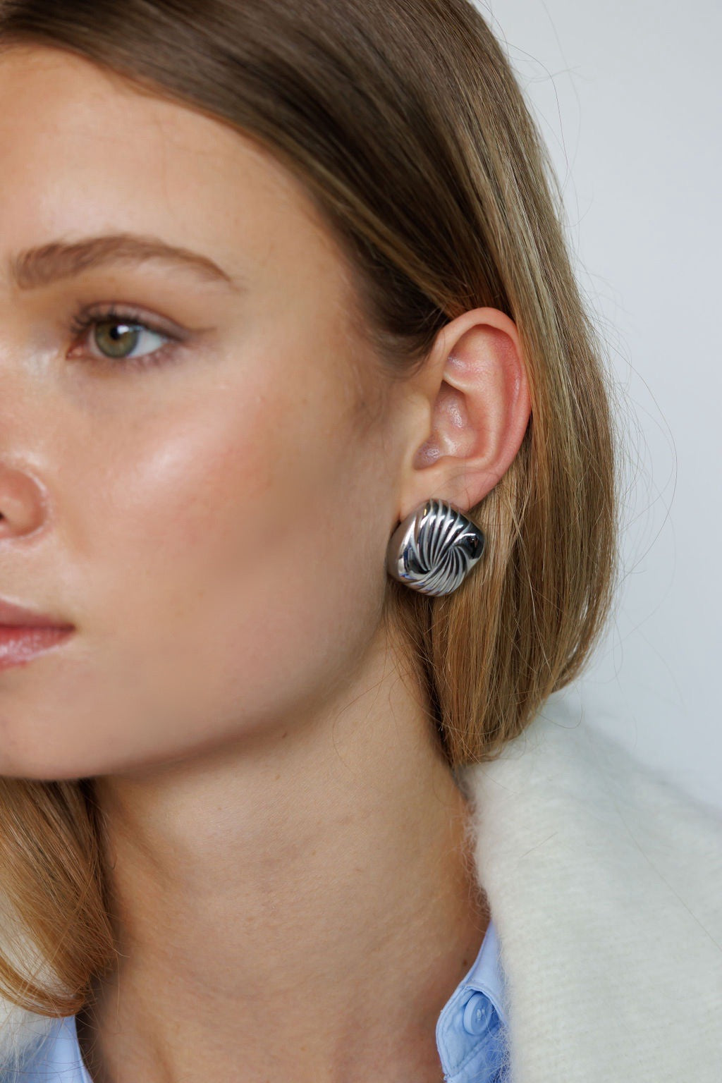 white gold silver earrings stud women jewellery  waterproof affordable Australian