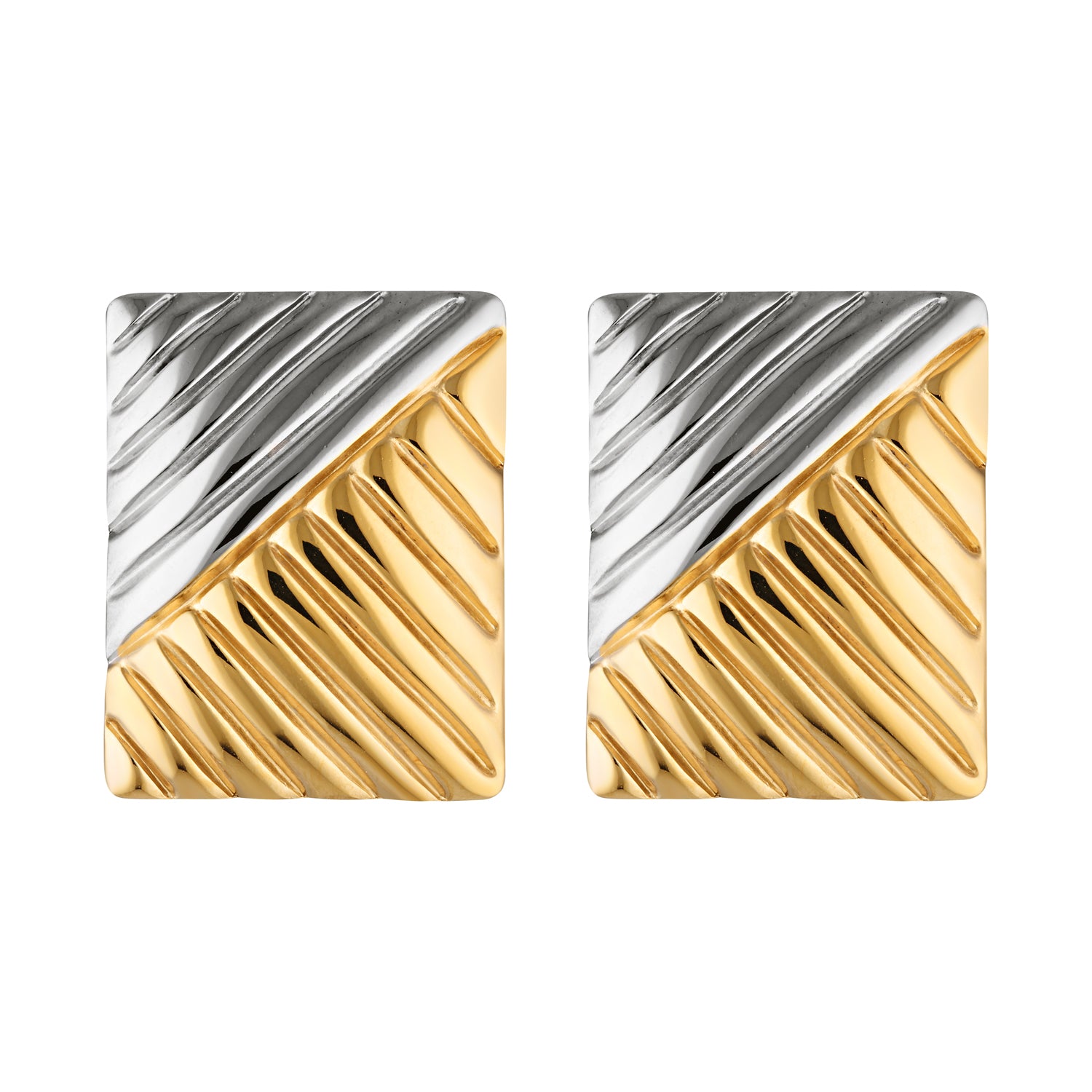 two tone gold earrings womens jewellery Waterproof hypoallergenic. sustainable unique  affordable