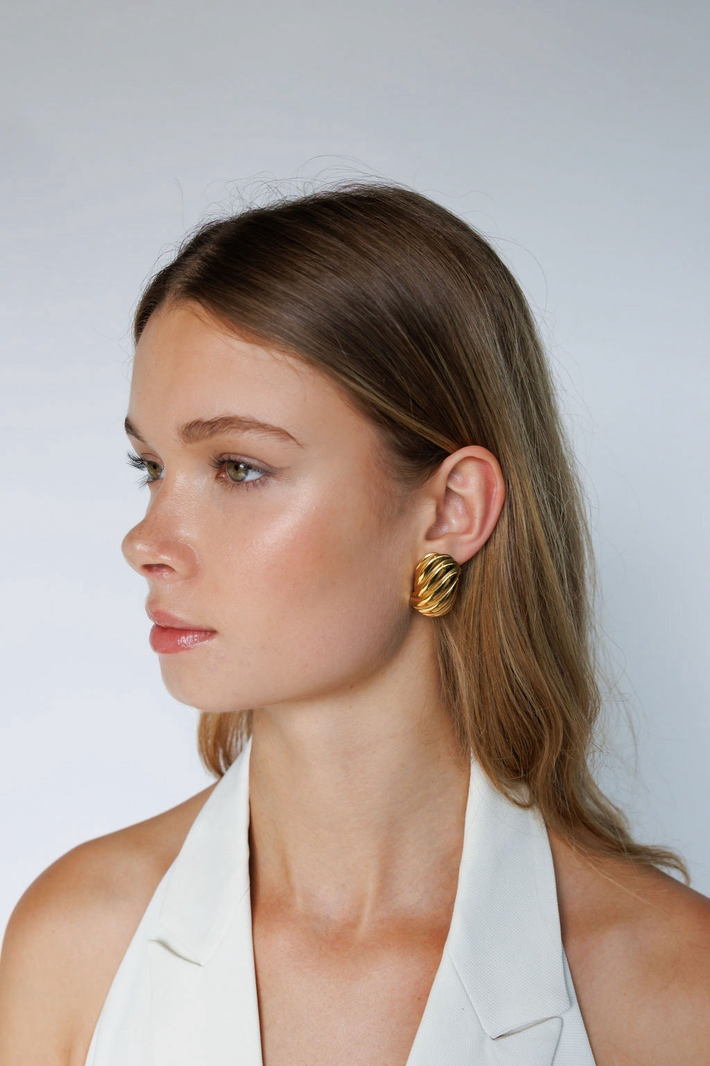 gold earrings womens Waterproof, tarnish-free hypoallergenic. sustainable unique jewellery black tie affordable