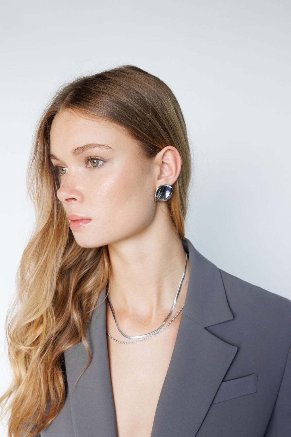silver white gold earrings womens jewellery  Waterproof hypoallergenic. sustainable unique affordable