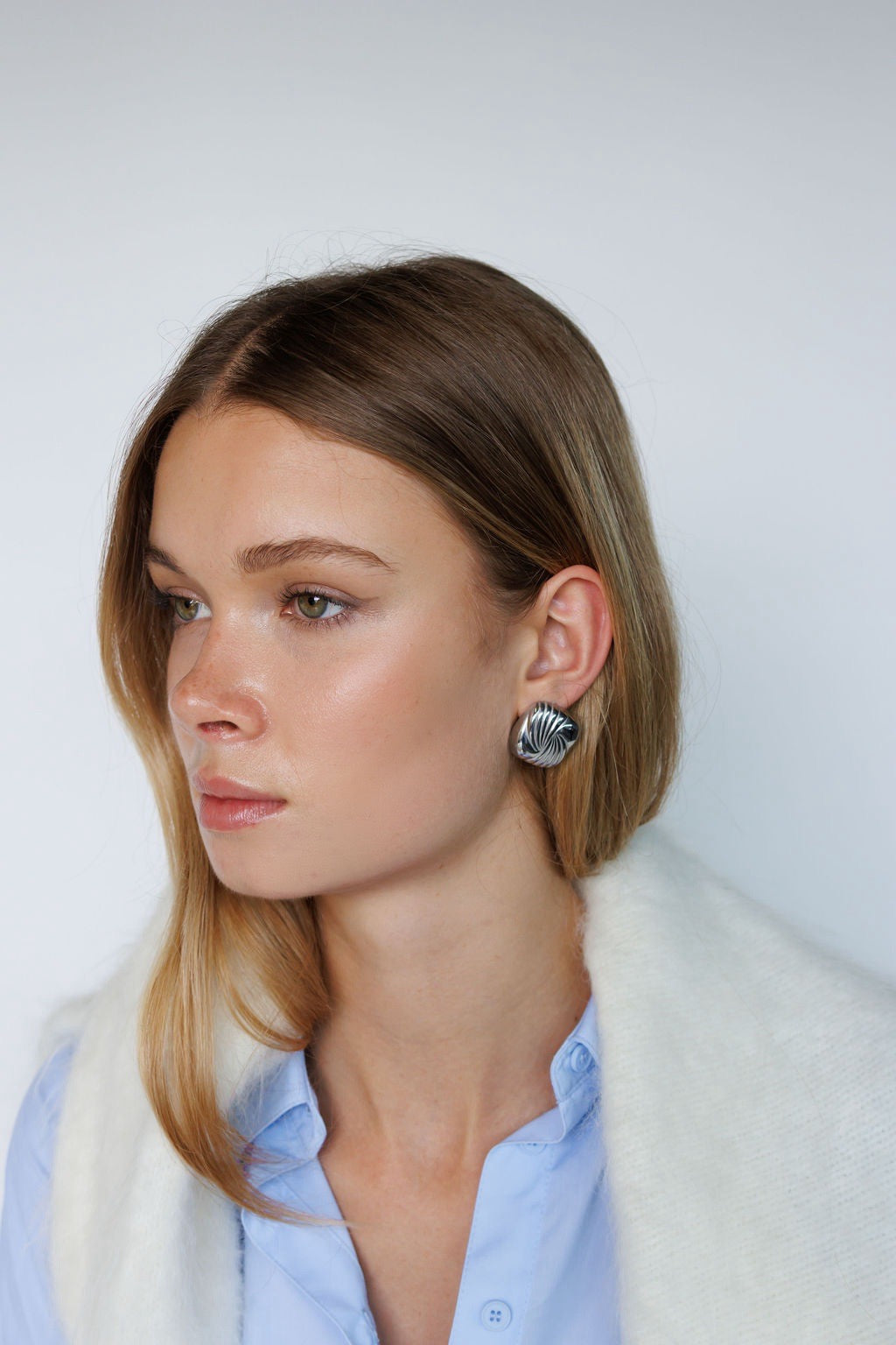 white gold silver earrings stud women jewellery  waterproof affordable Australian