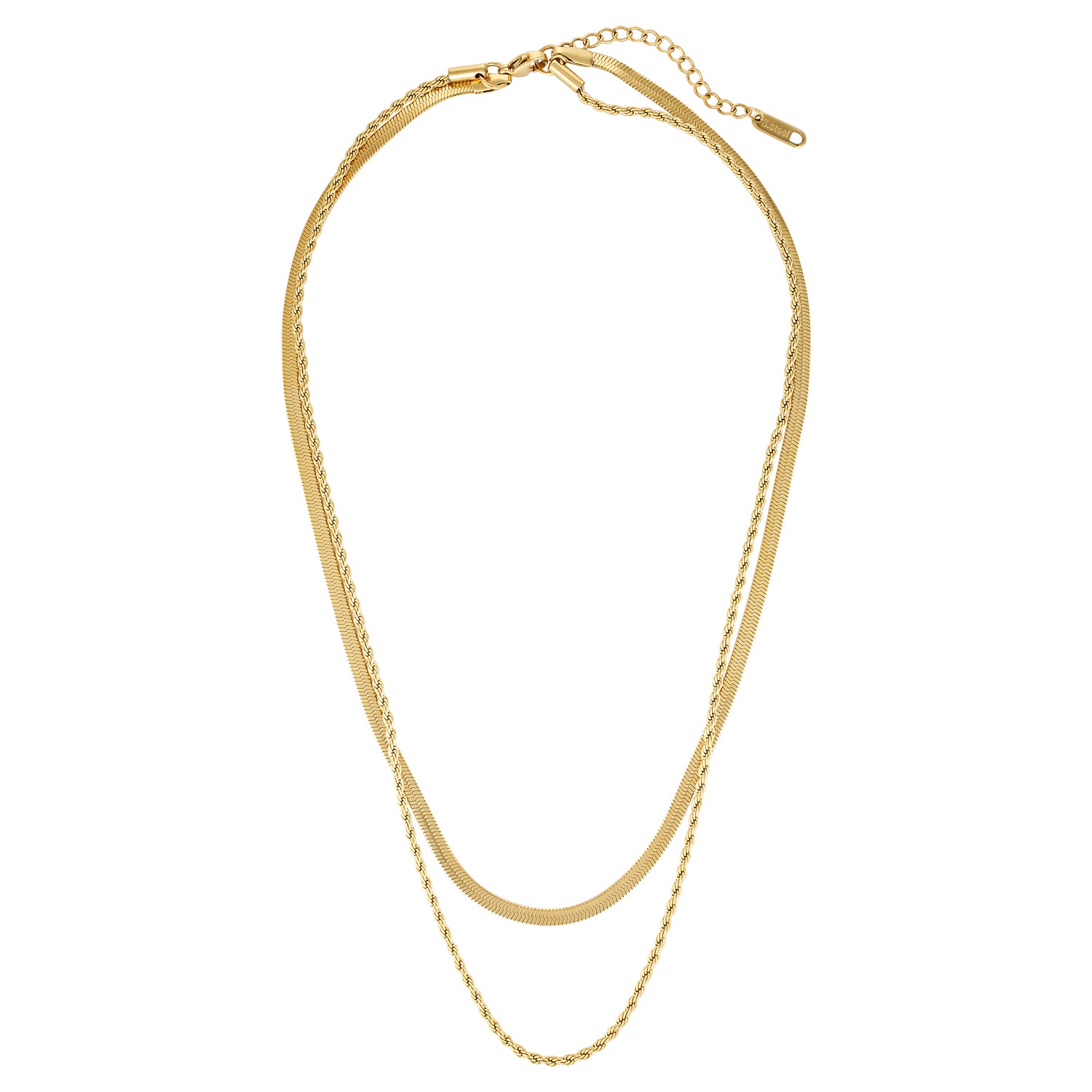 AMBER DUAL LAYER NECKLACE - GOLD