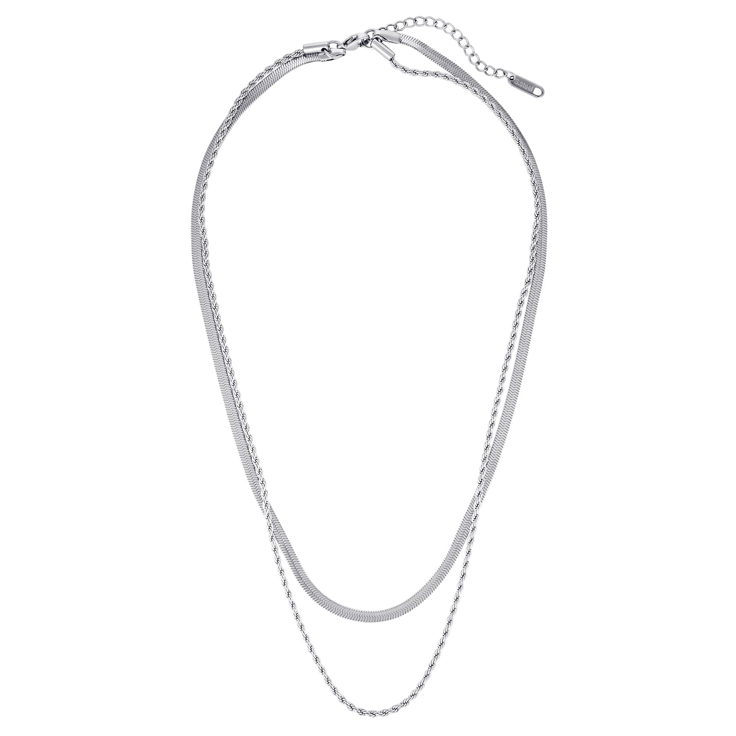 18k white gold necklace layered Waterproof, tarnish-free hypoallergenic. sustainable unique jewellery Australian black tie affordable