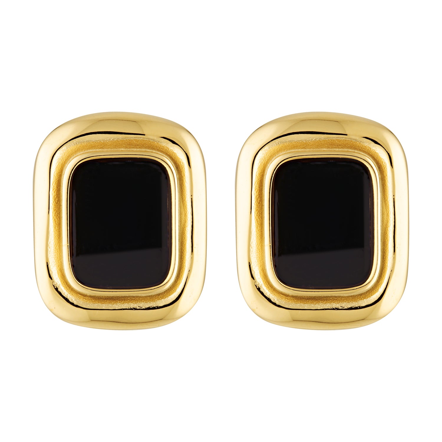 BLACK AND GOLD STATEMENT JEWELLERY WATERPROOF AFFORDABLE HYPOALLERGENIC EARRINGS TIMELESS CLASSIC