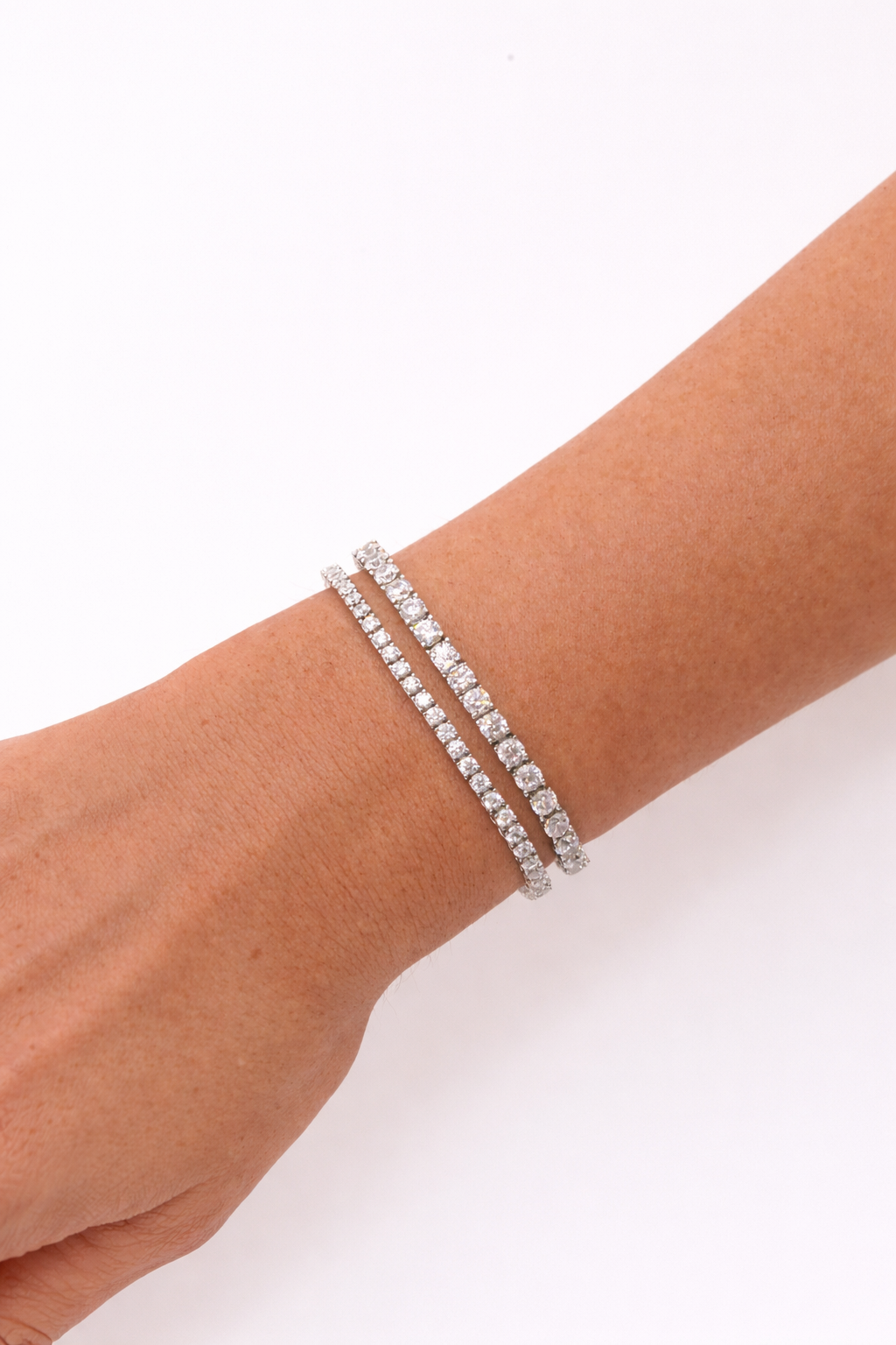 sterling silver tennis bracelet 4mm waterproof 