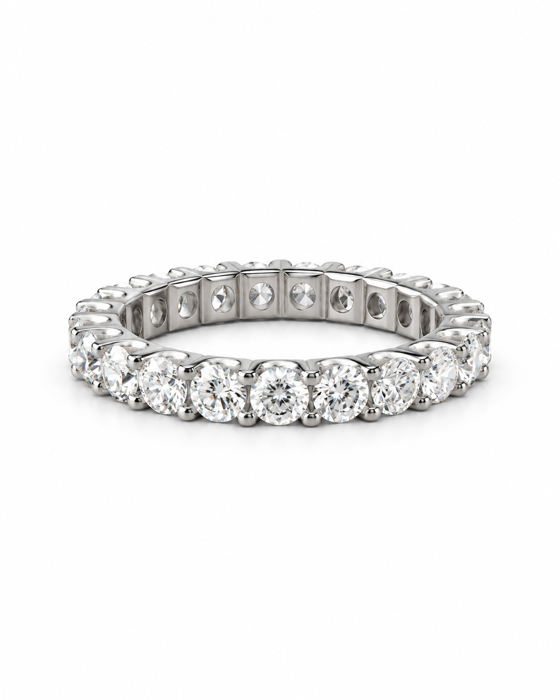ROUND ETERNITY RING - SILVER