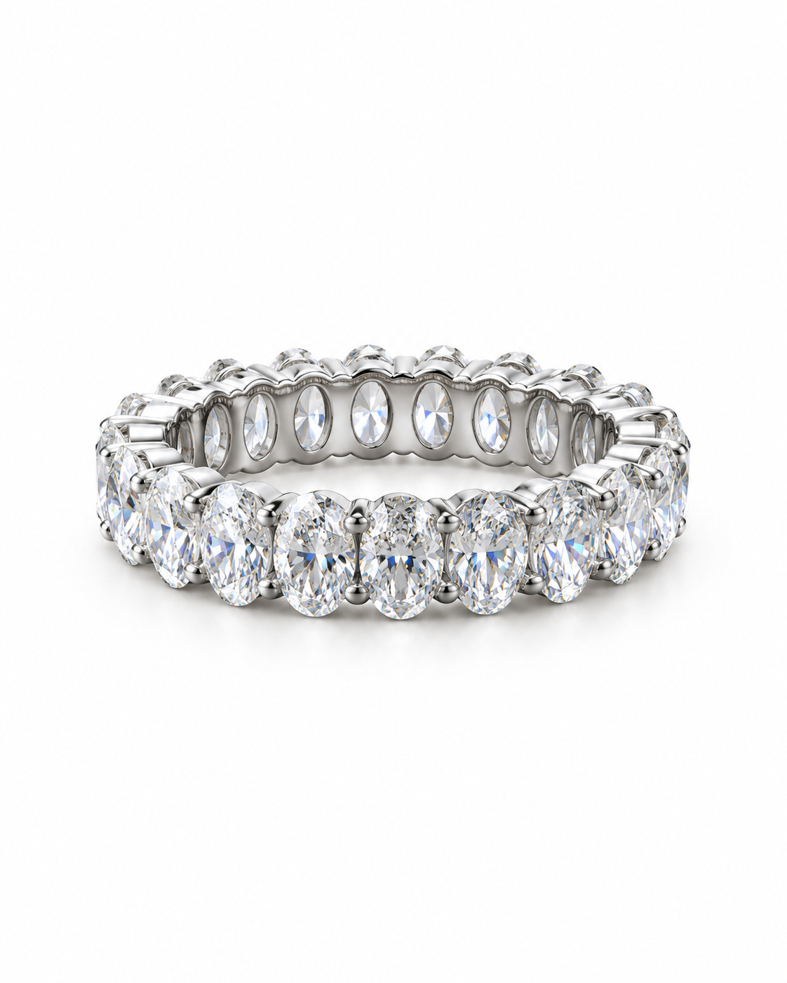 OVAL ETERNITY RING - SILVER